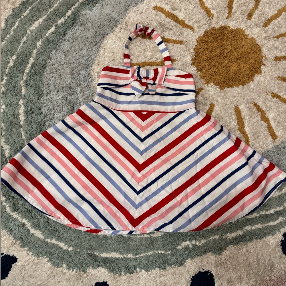 Janie and Jack Halter Dress Striped